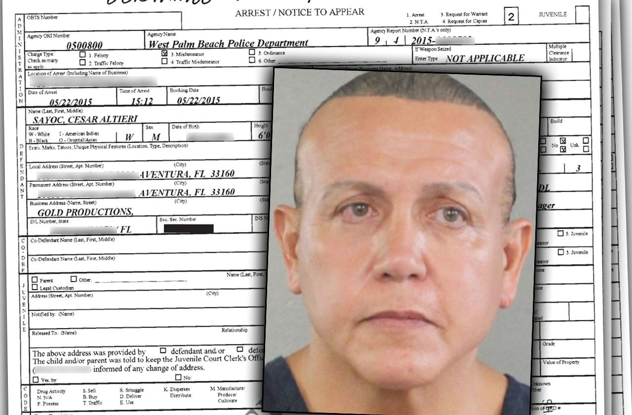 Suspected Bomber Cesar Sayoc Dark Criminal Past Exposed