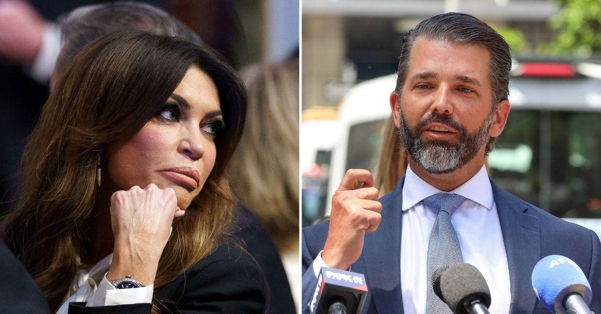 Composite photo of Kimberly Guilfoyle and Donald Trump Jr.