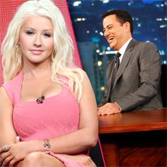 //christina aguilera jimmy kimmel scared talk show