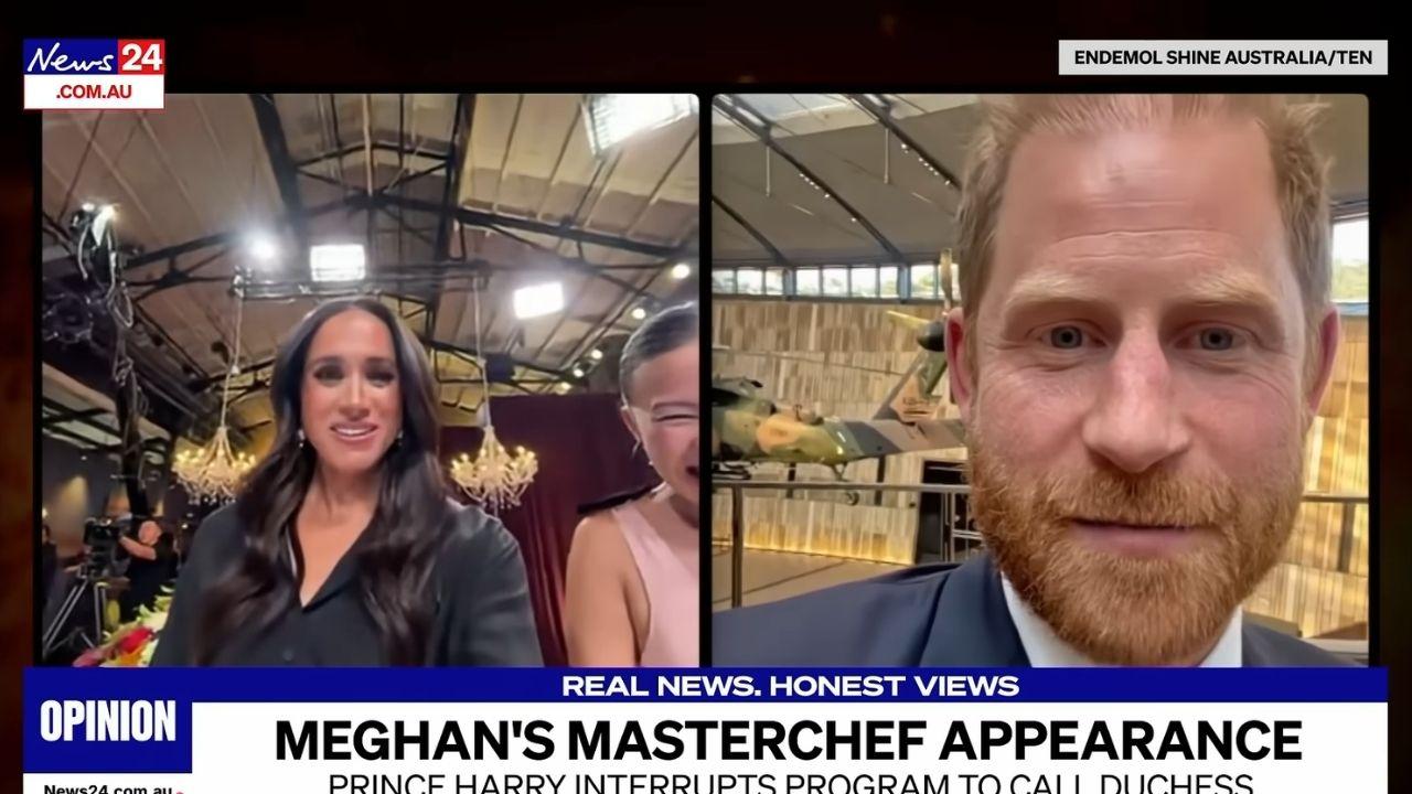 Screenshot of Meghan Markle and Prince Harry's facetime call