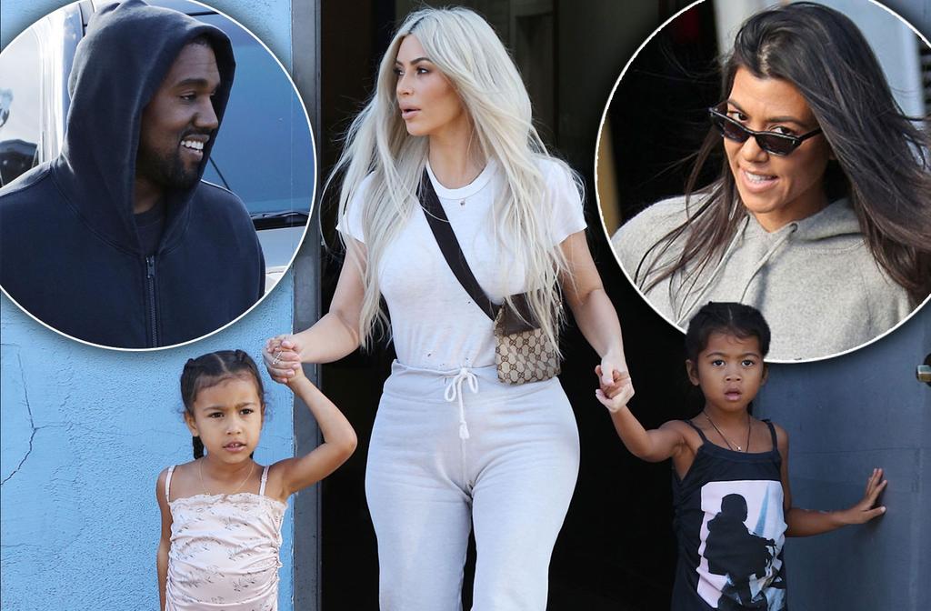 Kim Kardashian & Sisters Spend Time With Kids Amid Family Scandals