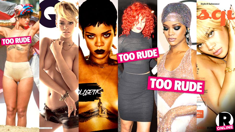 Rihanna Goes Topless