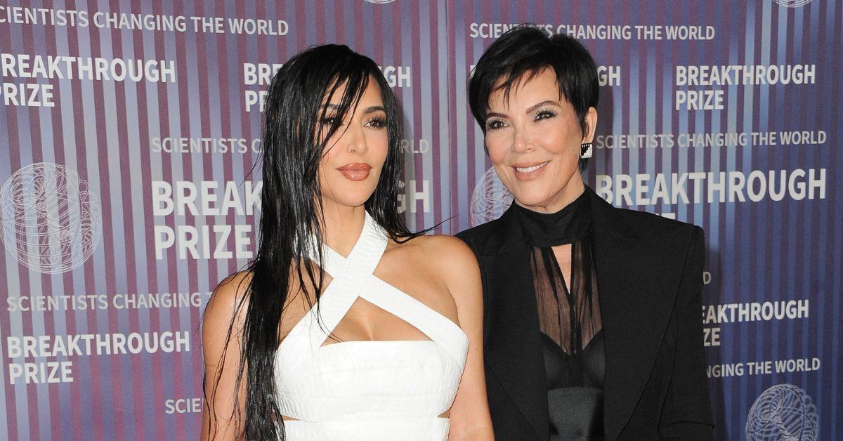 Kim Kardashian with mom Kris Jenner.