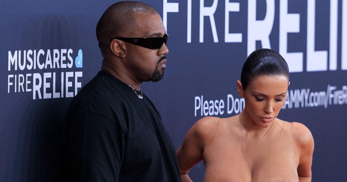 kanye west slammed yeezy ad grammys red carpet bianca censori