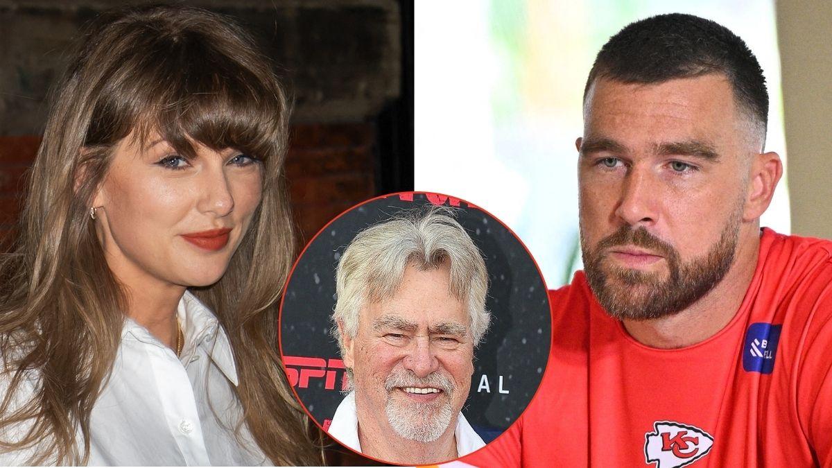 picture of Taylor Swift, Ed Kelce and Travis Kelce