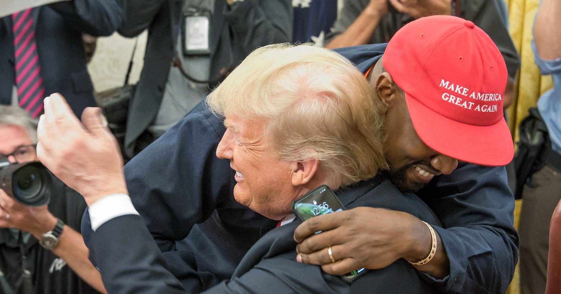 kanye west bianca censori eviscerated donald trump rally