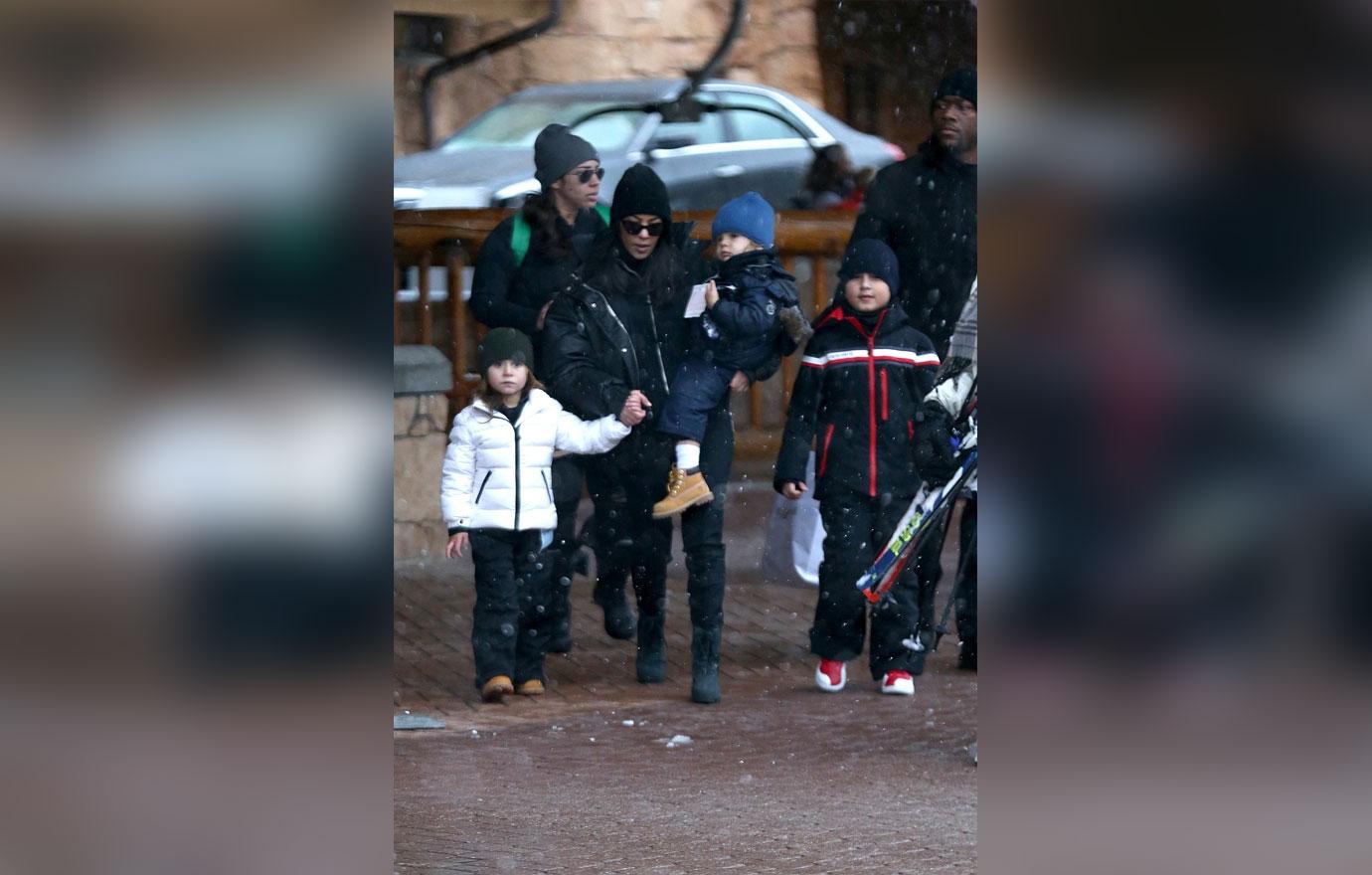 Kourtney Kardashian Kids Hit Slopes Utah