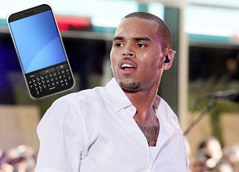 //chris brown cell phone