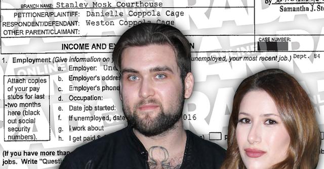 //weston cage divorce battle ex wife demands thousands legal fee pp