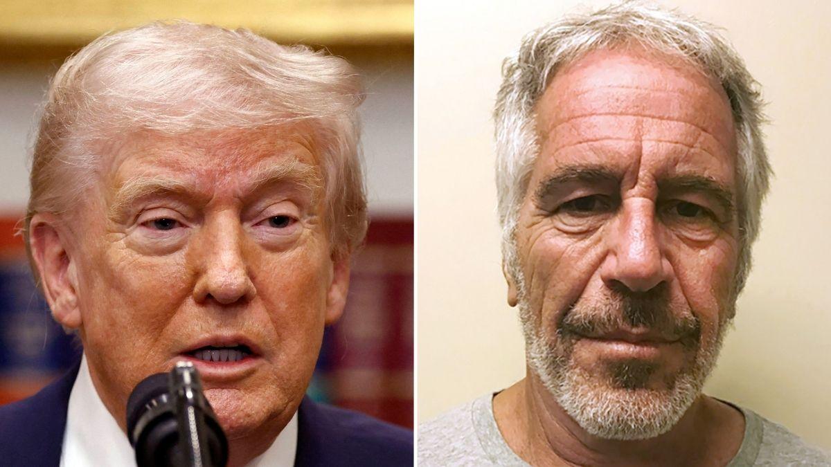 Composite photo of Donald Trump and Jeffrey Epstein