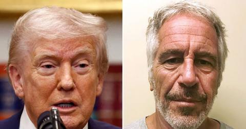 Composite photo of Donald Trump and Jeffrey Epstein