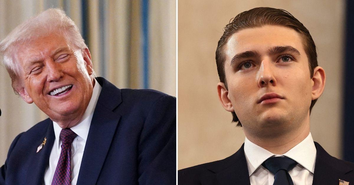 Composite Photo of Donald and Barron Trump