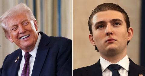 Composite Photo of Donald and Barron Trump