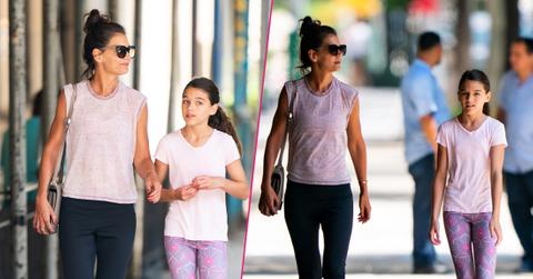 Katie Holmes is seen in the Upper West Side on July 22, 2019 in New York City.