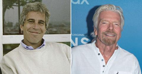 spit image of Jeffrey Epstein and Richard Branson
