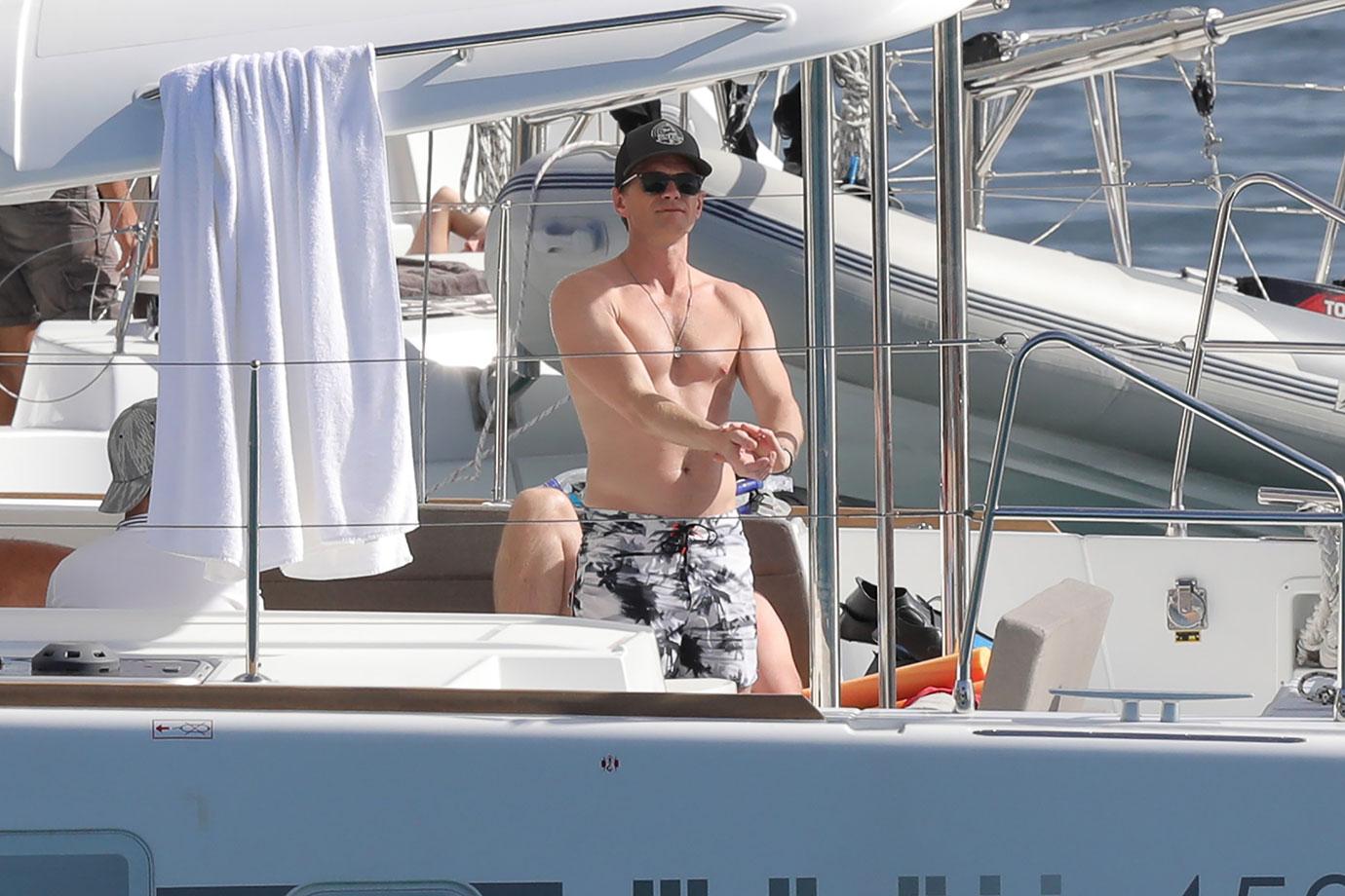 Neil Patrick Harris Husband Kids Shirtless Yacht