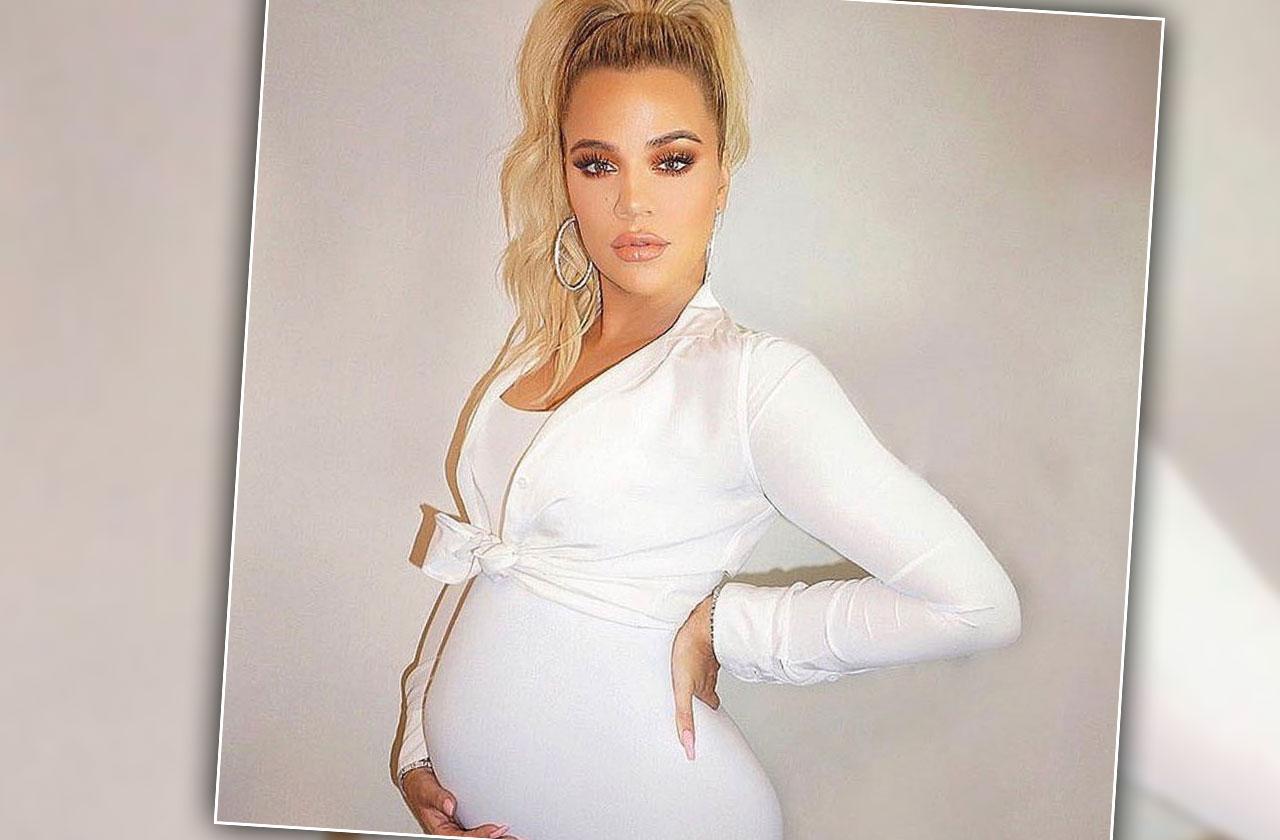 khloe kardashian baby bump due date growing belly