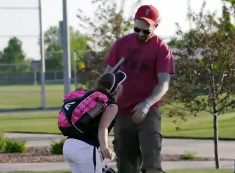Adam Lind With Daughter Aubree