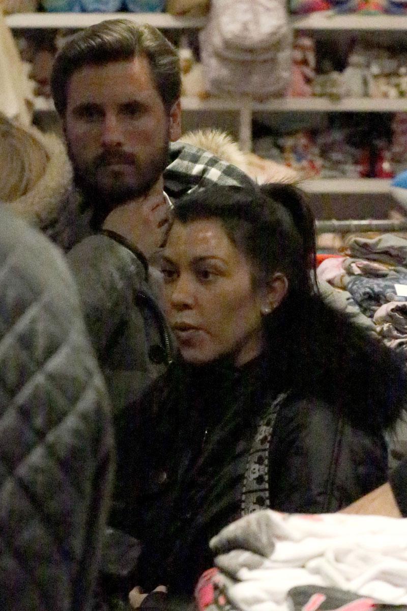 Kourtney Kardashian Scott Disick Skiing Aspen