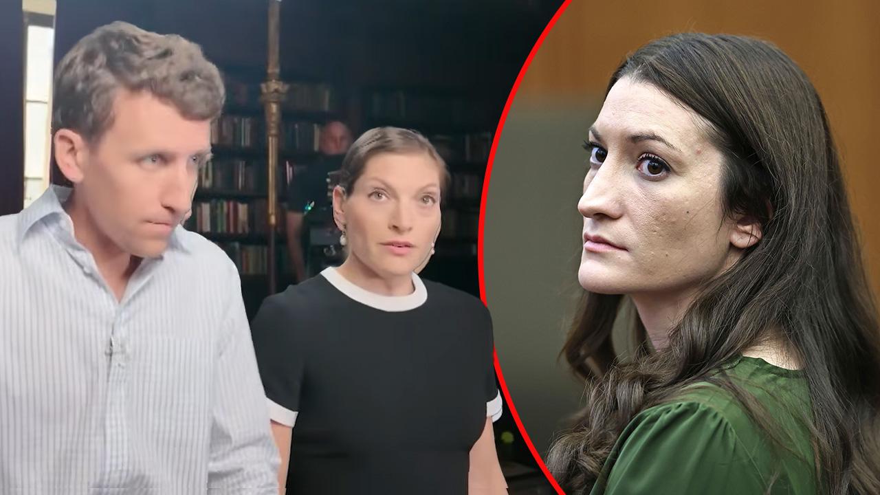 Rachel Danis makes a  surprise appearance next to her husband Patrick Clancy to discuss the aftermath of the Lindsay Clancy mistrial.