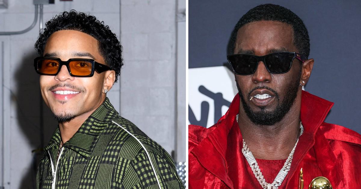 Split photo of Justin Combs, Sean 'Diddy' Combs