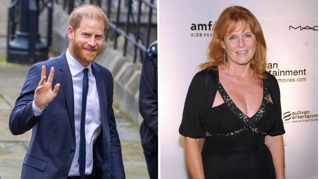 Split photos of Prince Harry and Sarah Ferguson