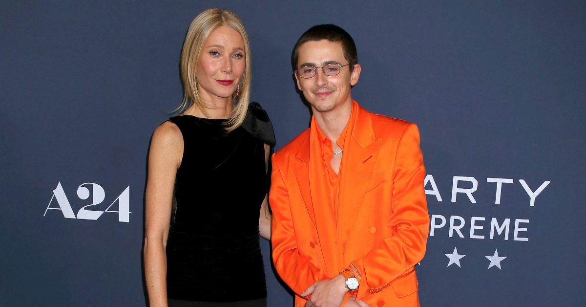 Photo of Gweneth Paltrow and Timothée Chalamet