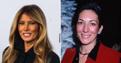 Split image of Melania Trump and Ghislaine Maxwell