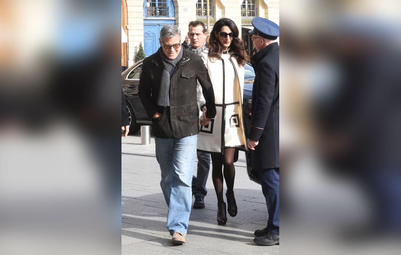 George Clooney Amal Baby Furniture Shopping Paris Photos