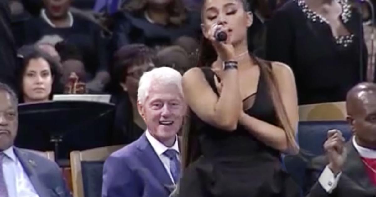Bill Clinton Stares At Ariana Grande's Butt During Aretha Franklin