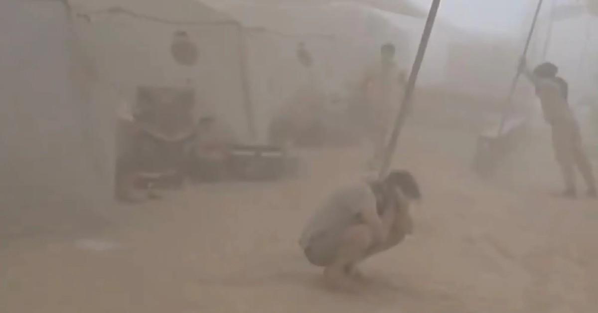 Photo of dust storm at Burning Man 2025 
