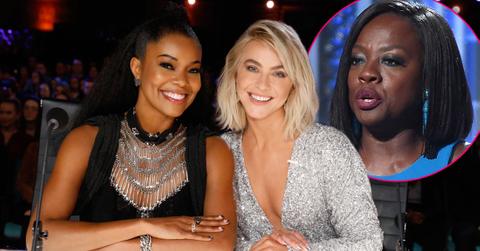 Gabrielle Union and Julianne Hough on the Set Of America's Got Talent, Inset Of Viola Davis