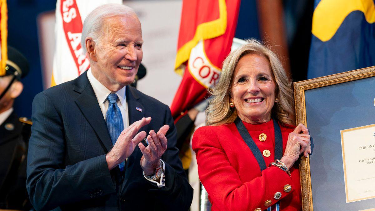 A photo of Joe Biden and Jill Biden
