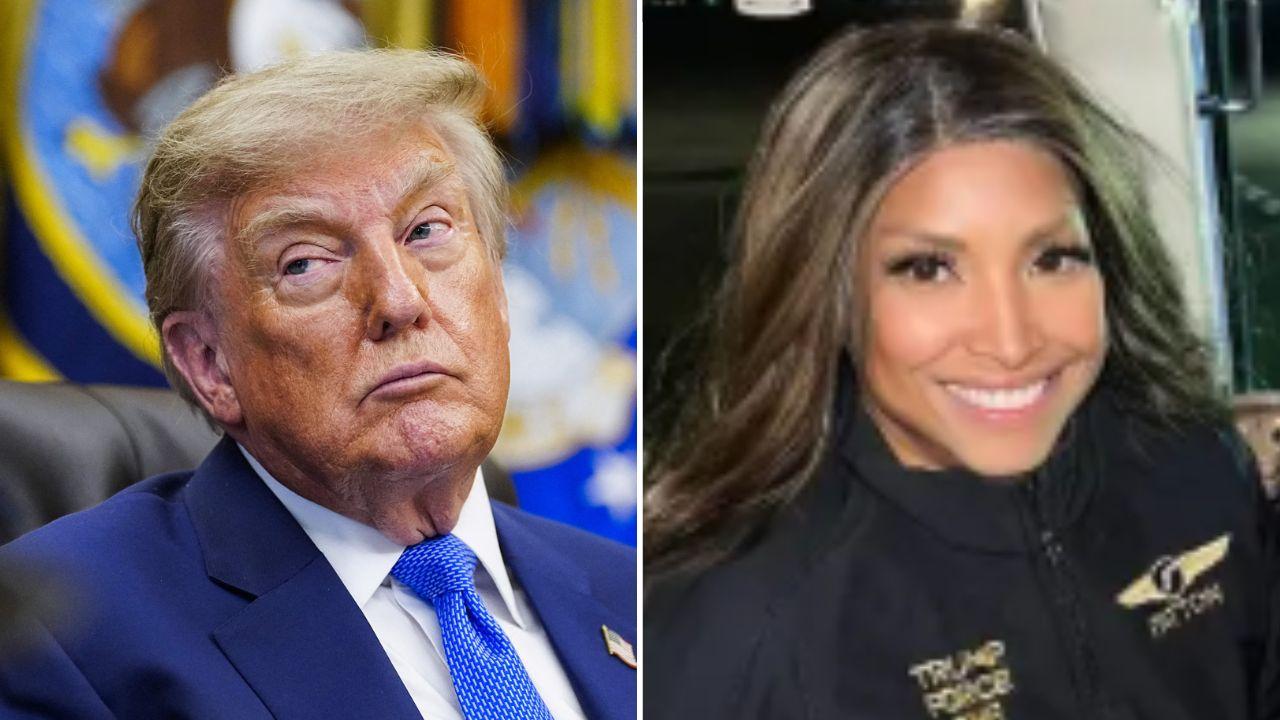 split image of Donald Trump and Lynne Patton