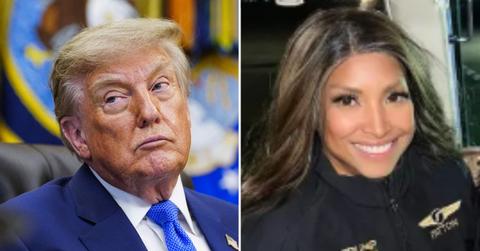 split image of Donald Trump and Lynne Patton
