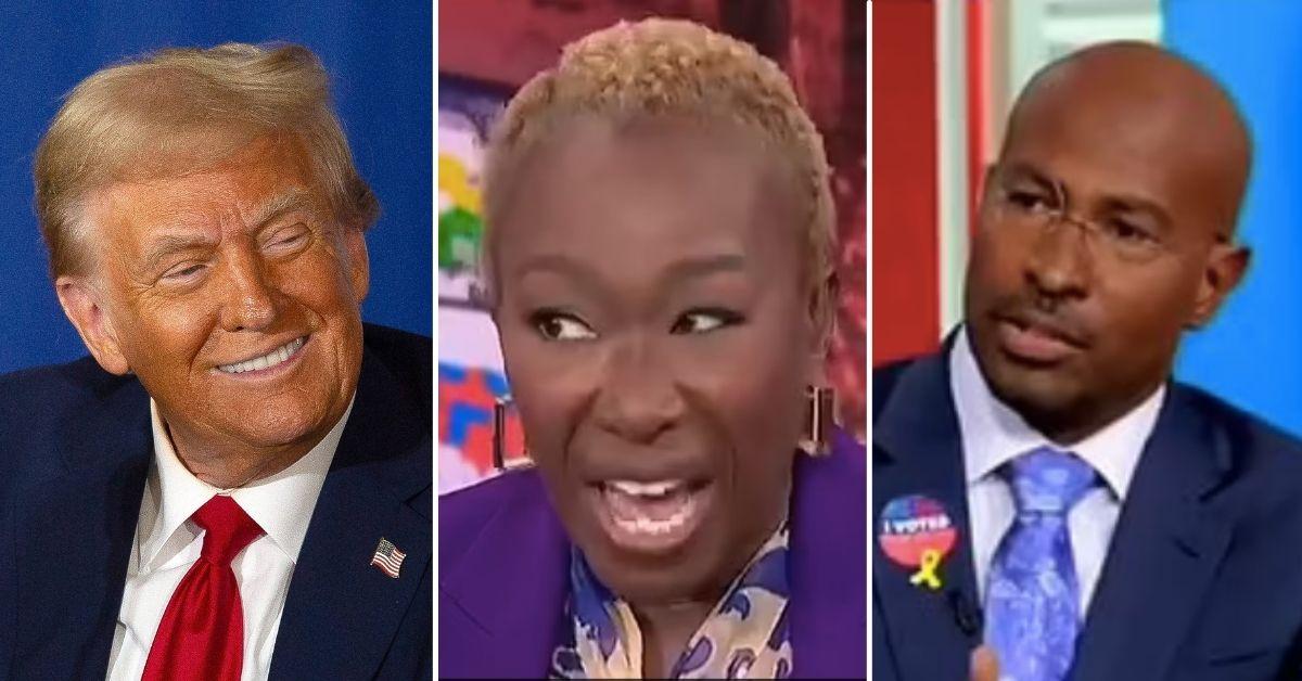 Composite photo of Donald Trump, Joy Reid and Van Jones