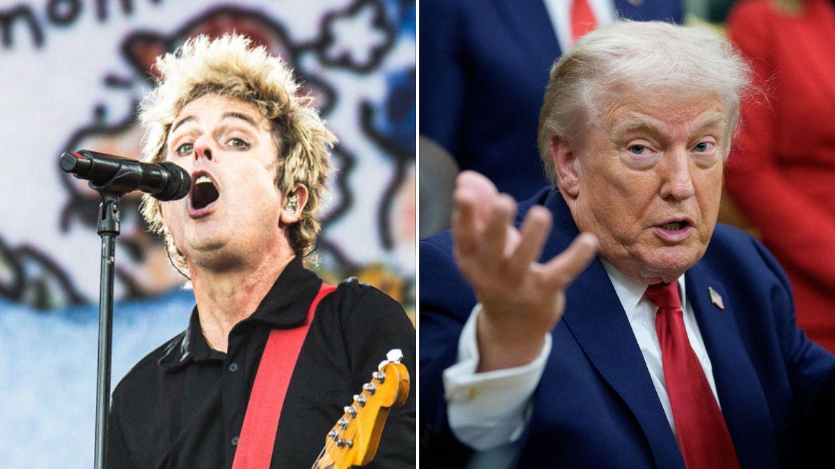 Composite photo of Billie Joe Armstrong and Donald Trump