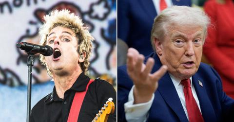 Composite photo of Billie Joe Armstrong and Donald Trump