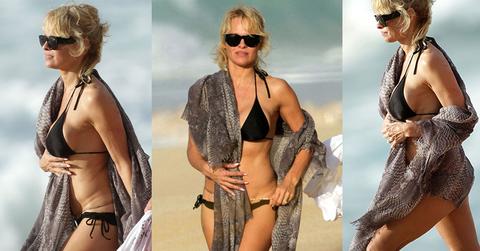//Pamela Anderson Black Bikini