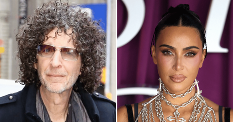 Split photo of Howard Stern, Kim Kardashian