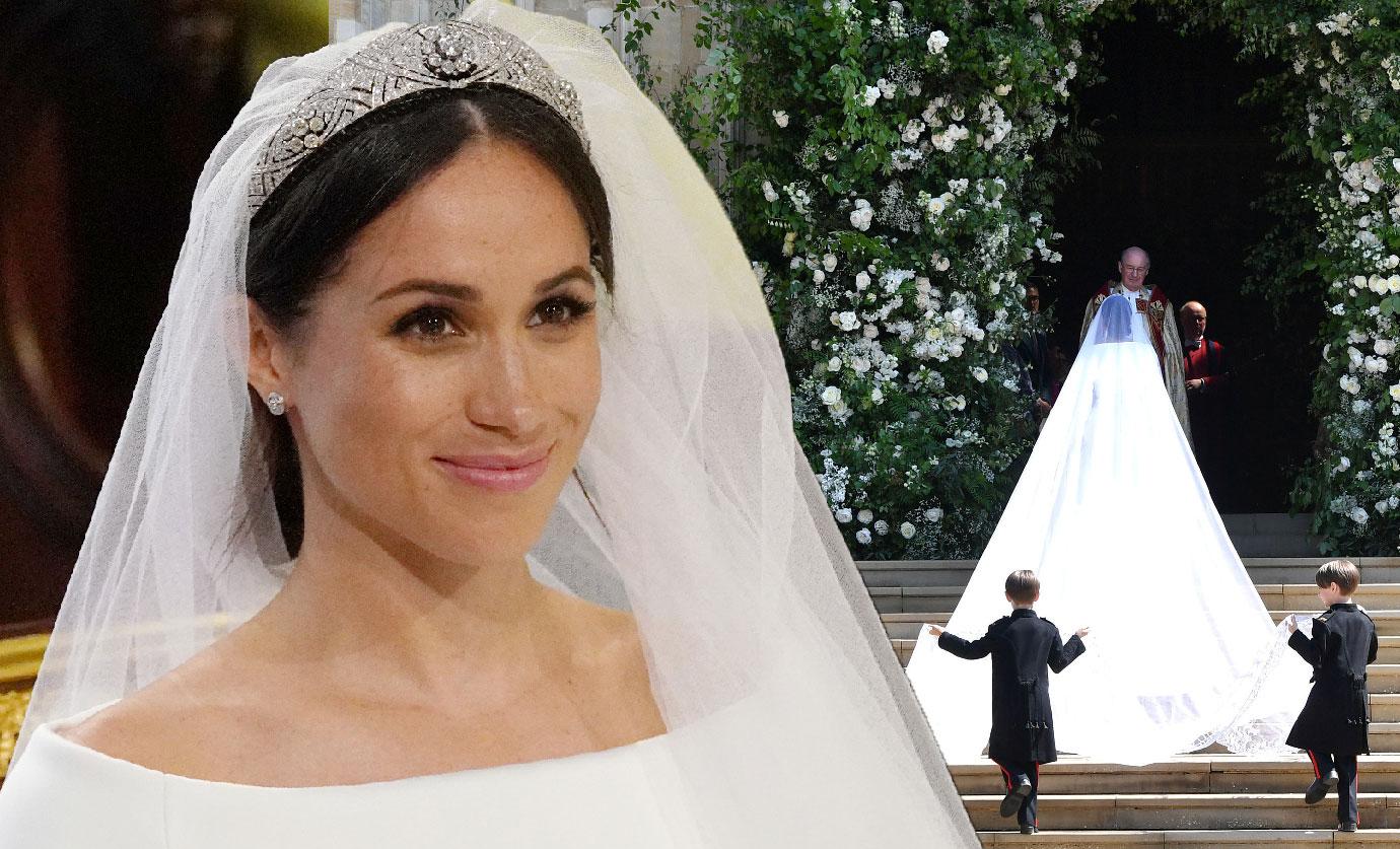 Here Comes The Bride! Meghan Markle Stuns In Givenchy Dress At Royal