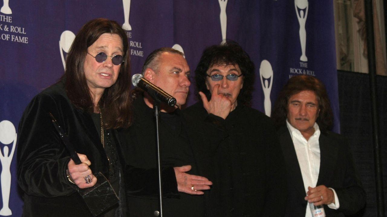 Photo of Ozzy Osbourne, Bill Ward, Tony Iommi and Geezer Butler