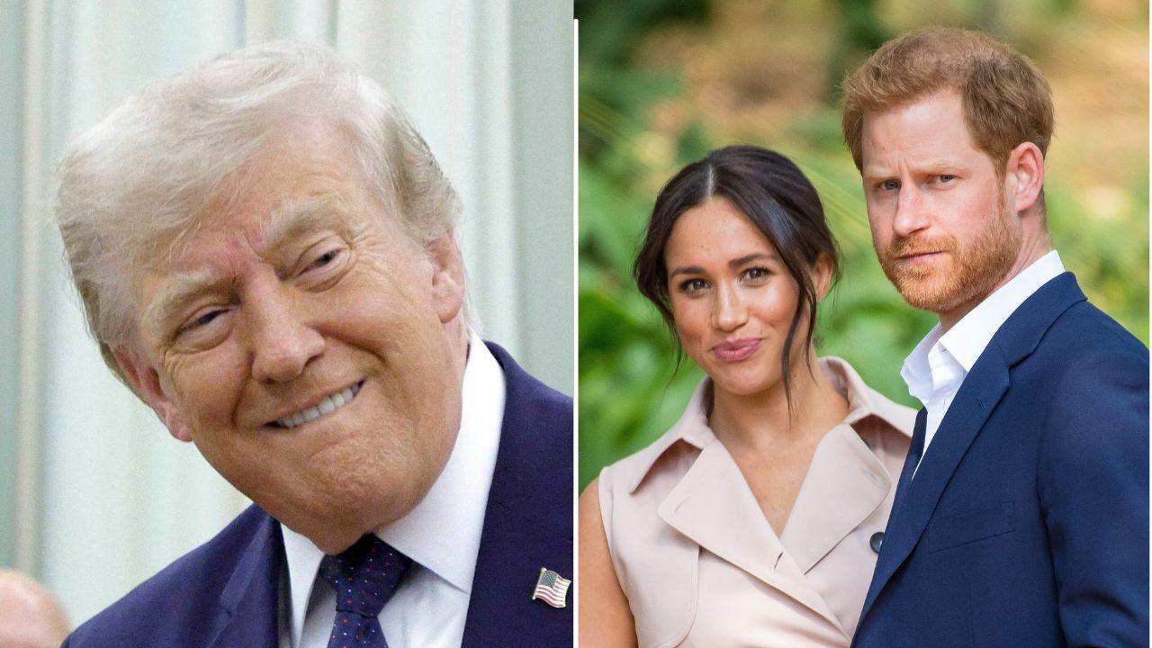 Picture of Donald Trump, Meghan markle and prince harry