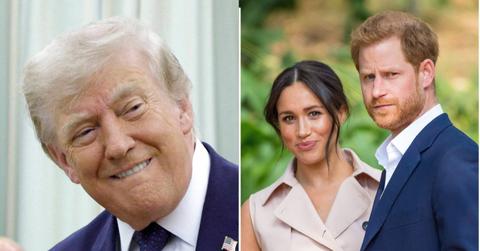 Picture of Donald Trump, Meghan markle and prince harry