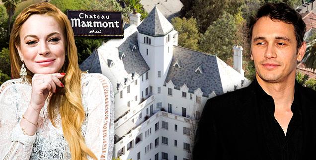 //lindsay lohan james franco chateau marmont