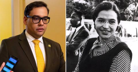 george santos compares himself to rosa parks didnt sit in back pp