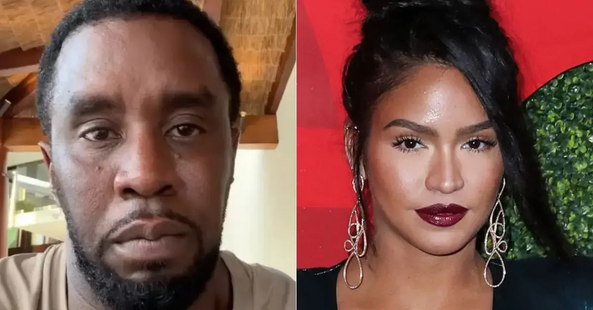 Split photo of Sean 'Diddy' Combs, Cassie Ventura