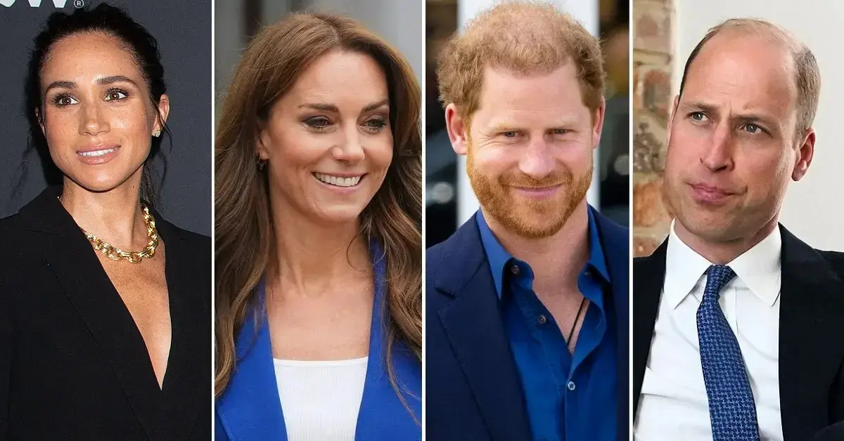 Photo of Meghan Markle, Kate Middleton, Prince Harry, Prince William
