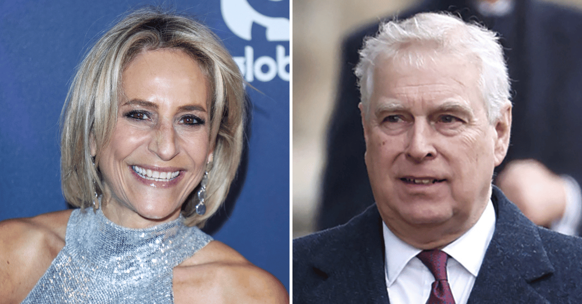 Composite photo of Emily Maitlis, Prince Andrew.