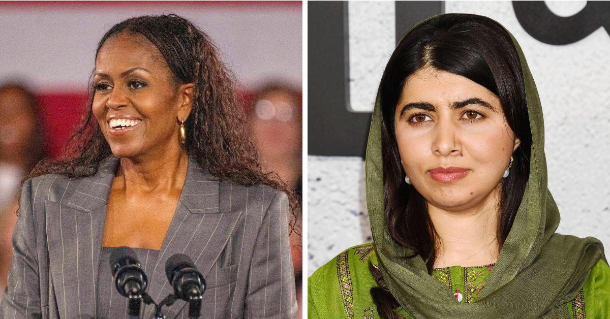 Photo of Michelle Obama and Malala Yousafzai